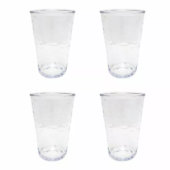Food Network™ 4-pc. Clear Textured Acrylic Highball Glass Set 4 Food Network™ 4-pc. Clear Textured Acrylic Highball Glass Set - Image 2