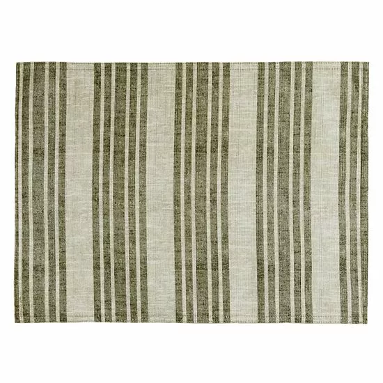 Food Network™ Reversible Khaki Leaves Stripe Placemat 3 Food Network™ Reversible Khaki Leaves Stripe Placemat