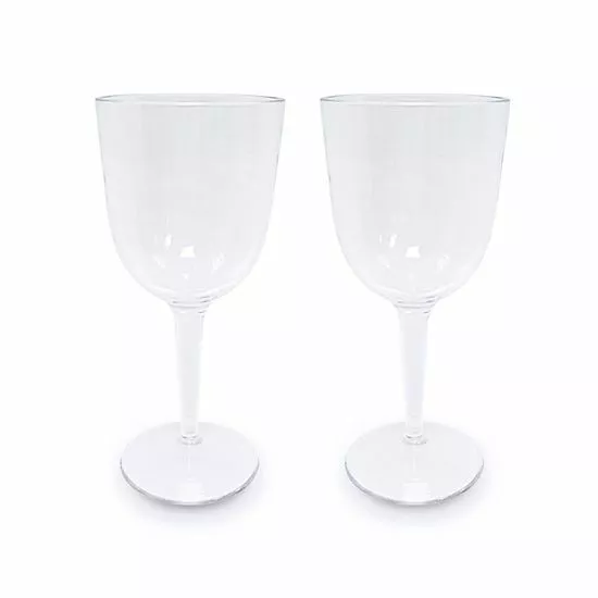 Food Network™ 2-pc. Clear Textured Acrylic Wine Glass Set 4 Food Network™ 2-pc. Clear Textured Acrylic Wine Glass Set - Image 2