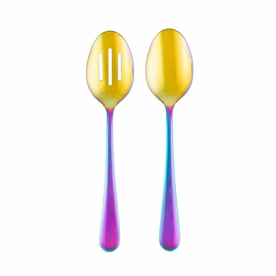 Food Network™ 2-pc. Classic Rainbow Serving Spoon & Slotted Spoon Set 3 Food Network™ 2-pc. Classic Rainbow Serving Spoon & Slotted Spoon Set