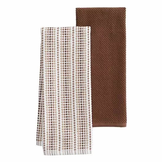 Food Network™ Awning Stripe Kitchen Towel 2-pk. Brown 7 Food Network™ Awning Stripe Kitchen Towel 2-pk. Brown - Image 5