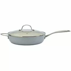 Food Network™ Farmstead 12-in. Covered Deep Skillet Gray