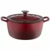 Food Network™ 7-qt. Ombre Enameled Cast-Iron Dutch Oven Red -Food Network Shop unnamed file 94